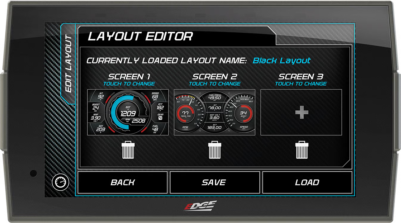 Edge Insight CTS3 touchscreen gauge monitor for diesel and gas trucks
